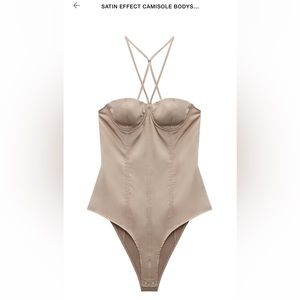 Satin zara bodysuit